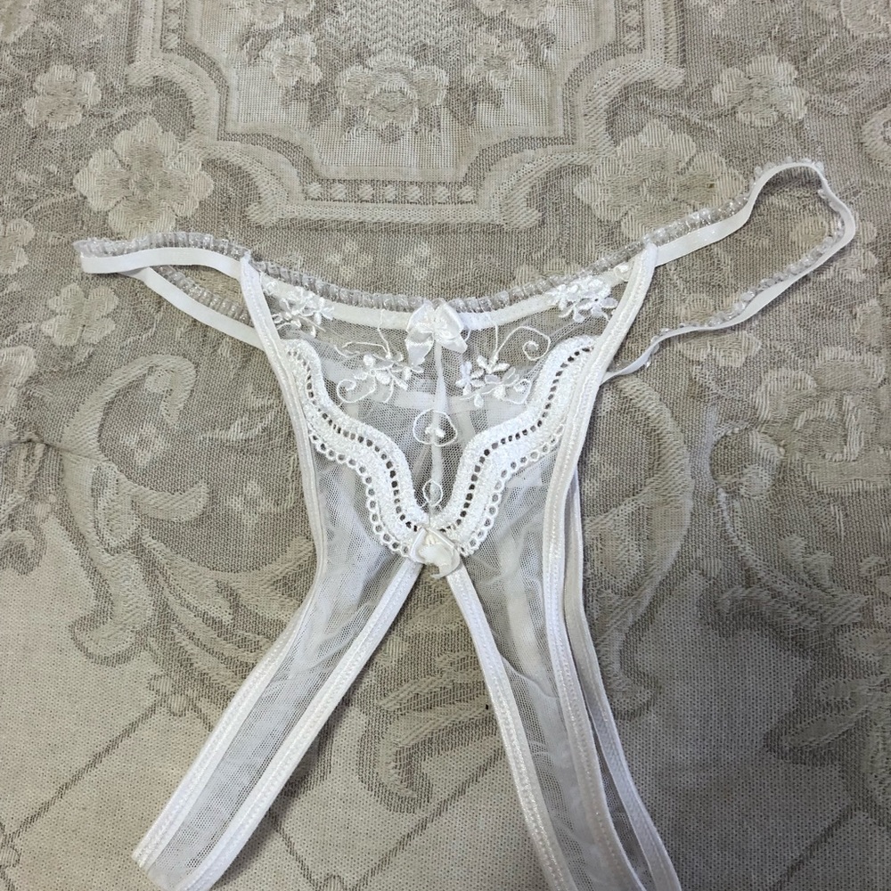 Shirley White Crotchless Underwear Never Worn